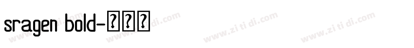 sragen bold字体转换